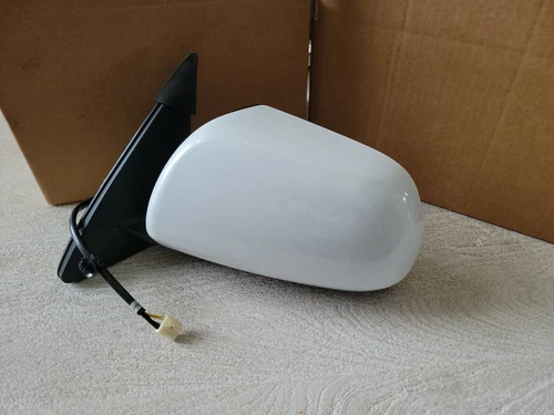 NEW PEARL WHITE Driver Mirror fits 08-11 Highlander Limited Heat w/ Puddle Light