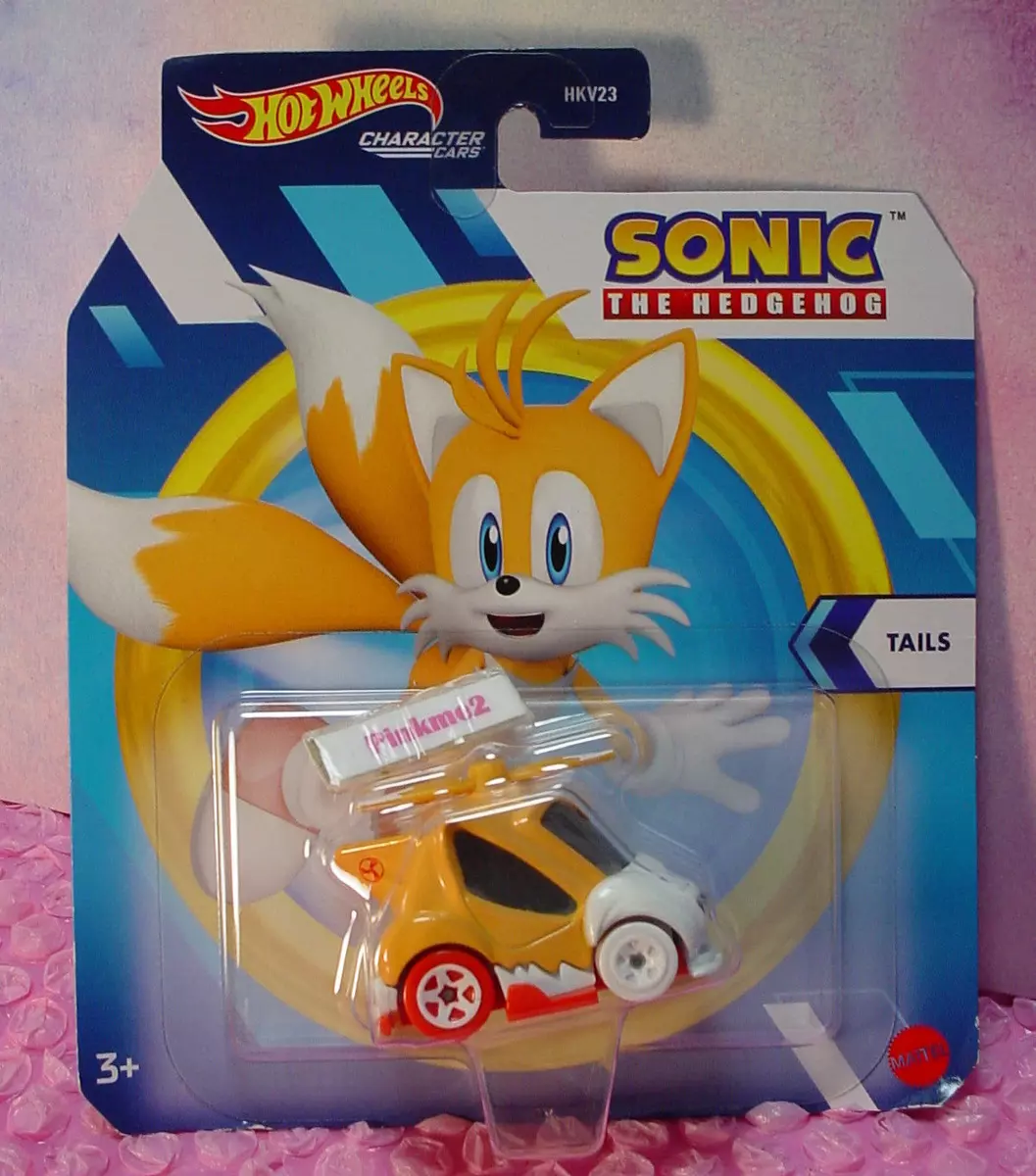 Hot Wheels Miles Tails Prower Character Car, Collectible 1:64 Scale Toy Car Inspired by Sonic the Hedgehog