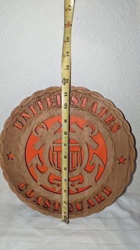 Decoración de pared de madera de la Guardia Costera de EE. UU. ORGULLOSA DE SER. - Imagen 4 de 5