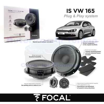 Vordere FOCAL Lautsprecher Plug Und Play IS VW 165 120W Für VW SCIROCCO