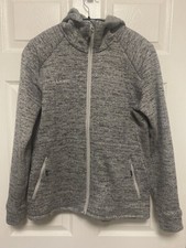 Mammut Kachemak Women's Full Zip Fleece Lined Sweater Hoodie Jacket Size L Gray