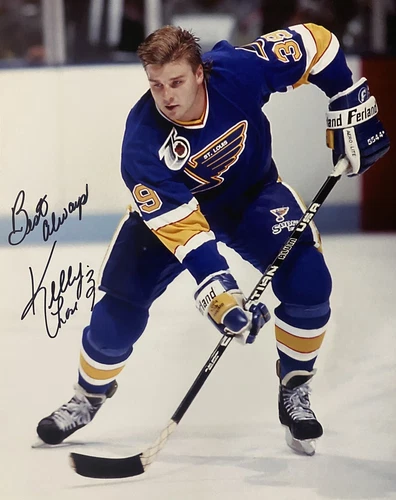 Kelly CHASE Signed 8x10 Photo!  St Louis BLUES FIGHTER ! NHL Tough Guy  W/COA