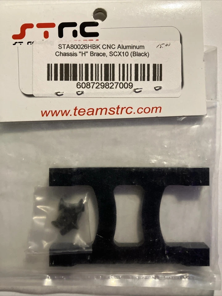 STA80026HBK STRC CNC Aluminum Chassis "H" Brace SCX10 (Black)  - Image 2 of 4