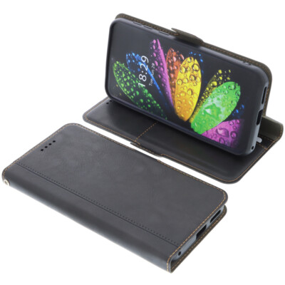 Tasche für Oscal C20 / C20 Pro Book-Style Schutz Hülle Handytasche Buch Schwarz