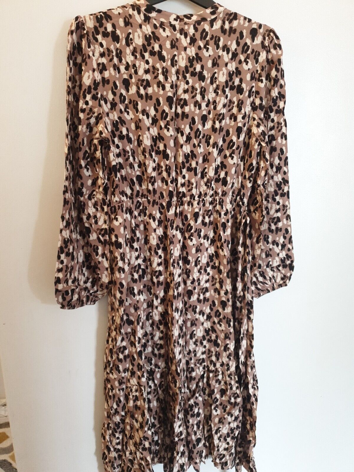 Animal Print Midi Dress Long Sleeve Uk12 | eBay
