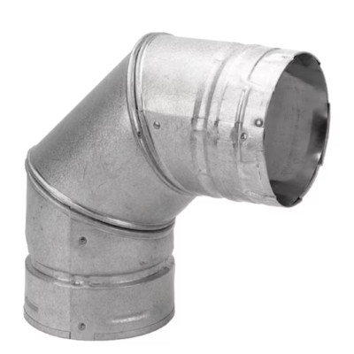 PelletVent 4 In. 90° Elbow for Stove Pipe Venting System