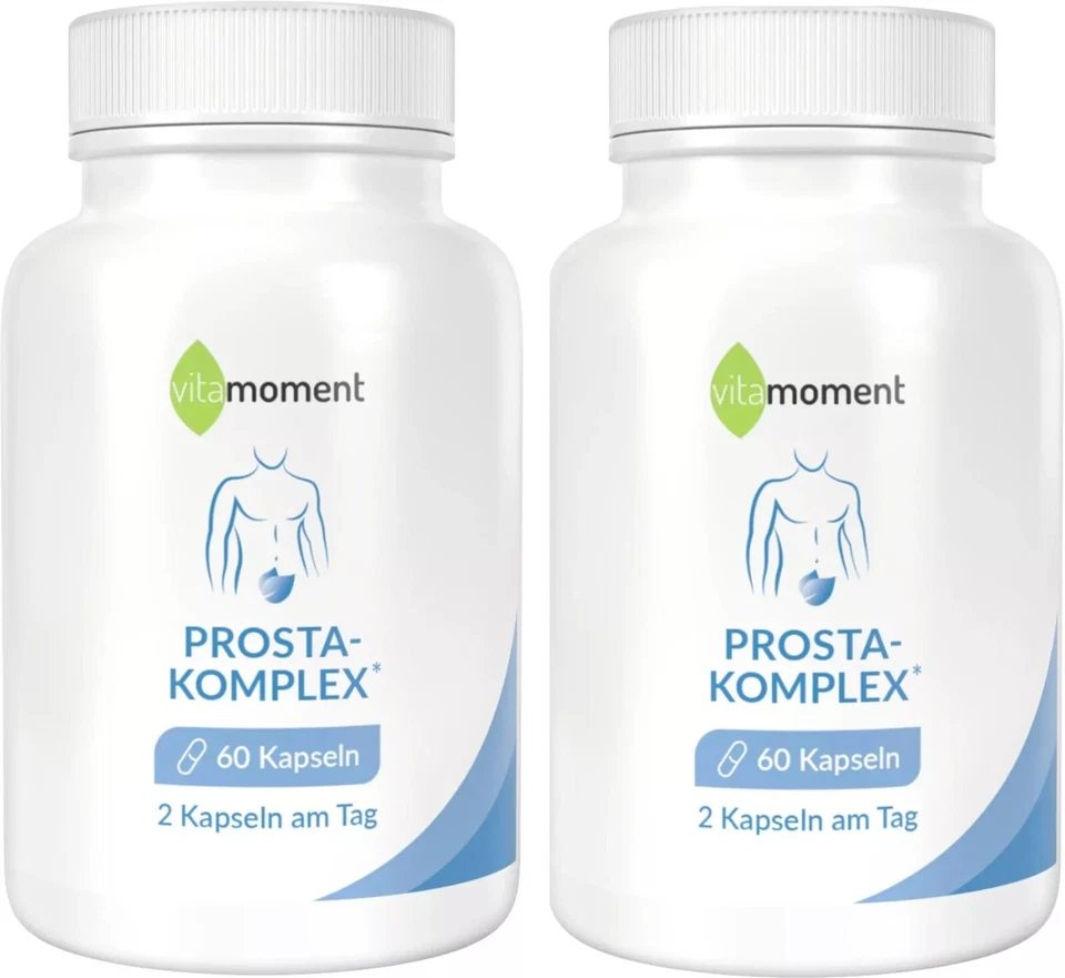 VITAMOMENT Prosta-Komplex 2x 60 Kapseln mit Zink, Selen & Pflanzenextrakten