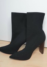 Damen Strumpf Stiefel - Ankle Boot mit Blockabsatz # RESERVED# Gr.39 schwarz NEU