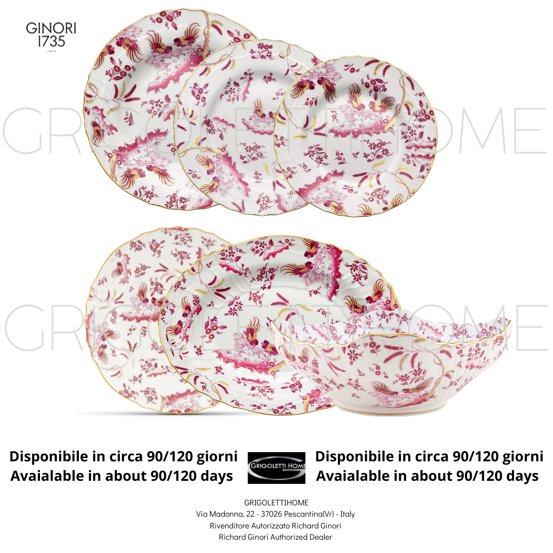 Richard Ginori - Oro Di Doccia Magenta - Set Piatti 39 Pezzi Per