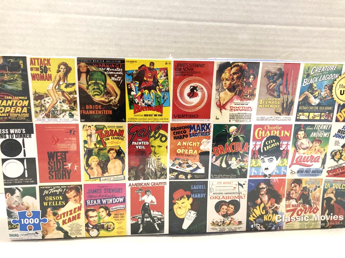 Vintage Panoramic Classic Movie Puzzle 1000 pieces New 13
