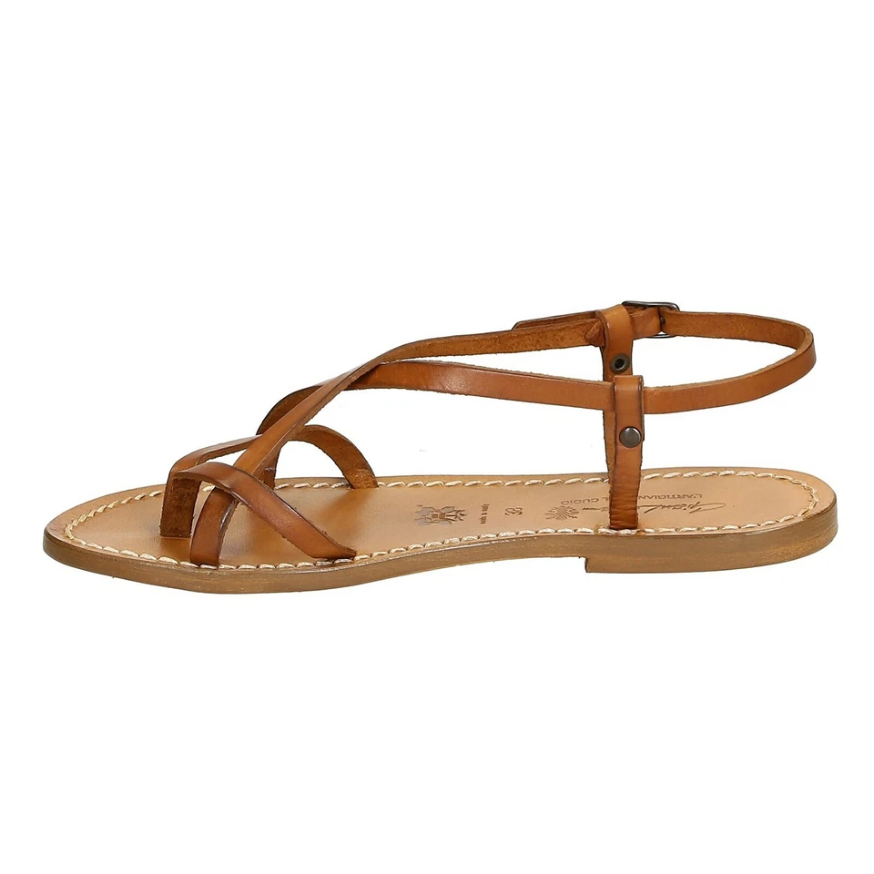 Women's leather sandals Handmade in Italy in vintage cuir - Image 4 of 4