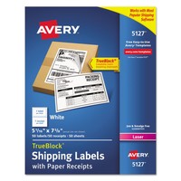Avery Shipping Labels W/paper Receipt Trueblock 5 1/16 X 7 5/8 White 50/pack on sale Avery Shipping Labels W/paper Receipt Trueblock 5 1/16 X 7 5/8 White 50/pack on sale