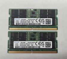 LOT OF 2 Samsung 16GB PC5-44800 DDR5-5600 SoDIMM Laptop RAM M425R2GA3BB0-CWM