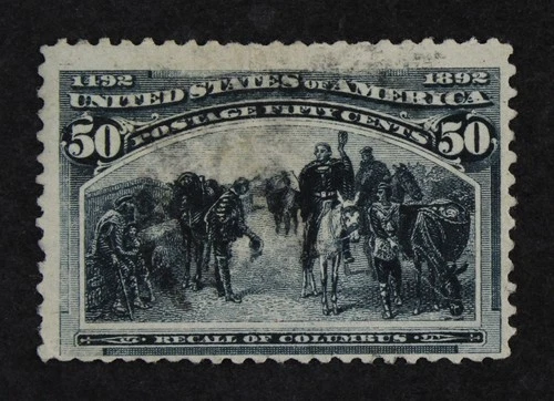 CKStamps: US Stamps Collection Scott#240 50c Columbian Used CV$200