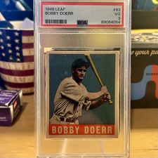1948 Leaf Bobby Doerr #83 PSA 3 - Good Color, Registration and Centering!