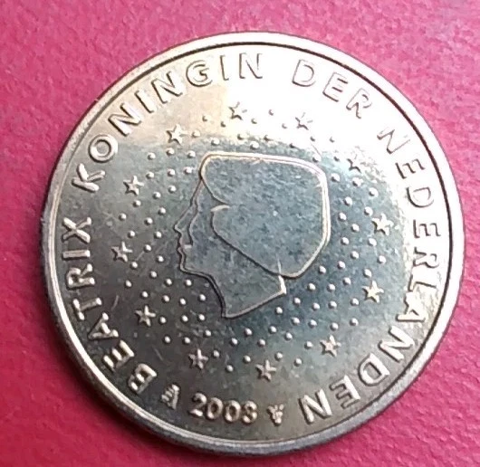 Niederlande 50  Cent 2003 Beatrix,  Krause Nr KM # 239 Auflage 1.200.000 St - Bild 1 von 2