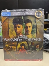 Black Panther Wakanda Forever 4K UHD + Blu-Ray + Digital Code + Enamel Pin