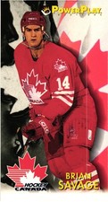1993-94 Fleer Power Play #493 Brian Savage Hockey Canada Rookie Card