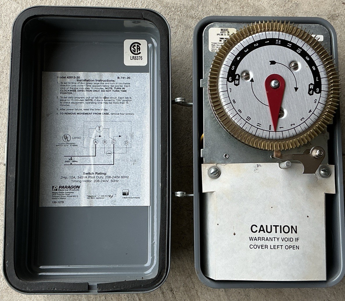 PARAGON TIME CONTROL MODEL 42013-20
