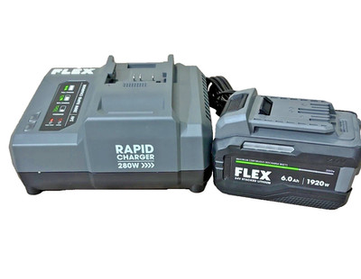 FLEX FX0421-1H 24V 6.0Ah Stacked Lithium Battery & 280W Rapid Charger Kit