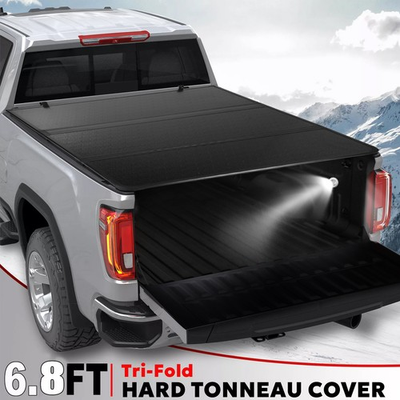 #ad 6.8FT Hard Tri Fold Tonneau Cover Truck Bed for 2007 2024 Silverado Sierra 1500 $399.00
