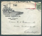 GB 1915 George V advertising cover to Copenhagen: HARRISON MCGREGOR, LEIGH Lancs