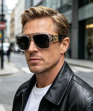 VERSACE VE4436U Transparent Grey Men Sunglasses 57 mm
