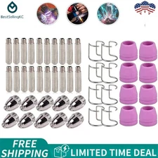 24pcs Plasma Cutter Torch Consumables Tip Kit for SG-55 AG-60 WSD-60 CUT50 60Amp