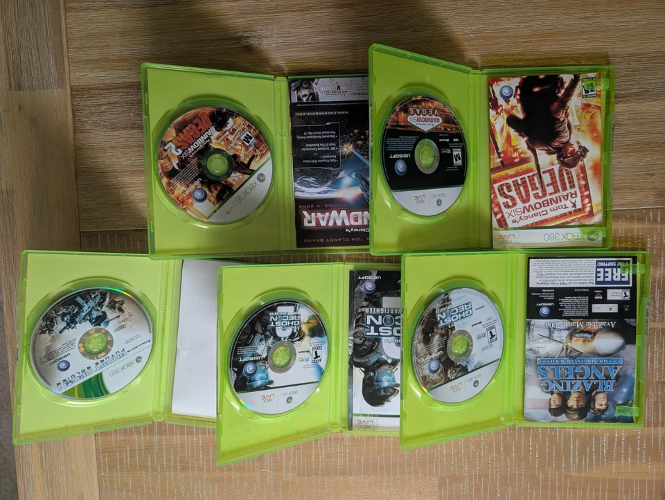 Xbox 360 Tom Clancy Ghost Recon Bundle – 5 Games NTSC – Tested & Working - Image 3 of 4