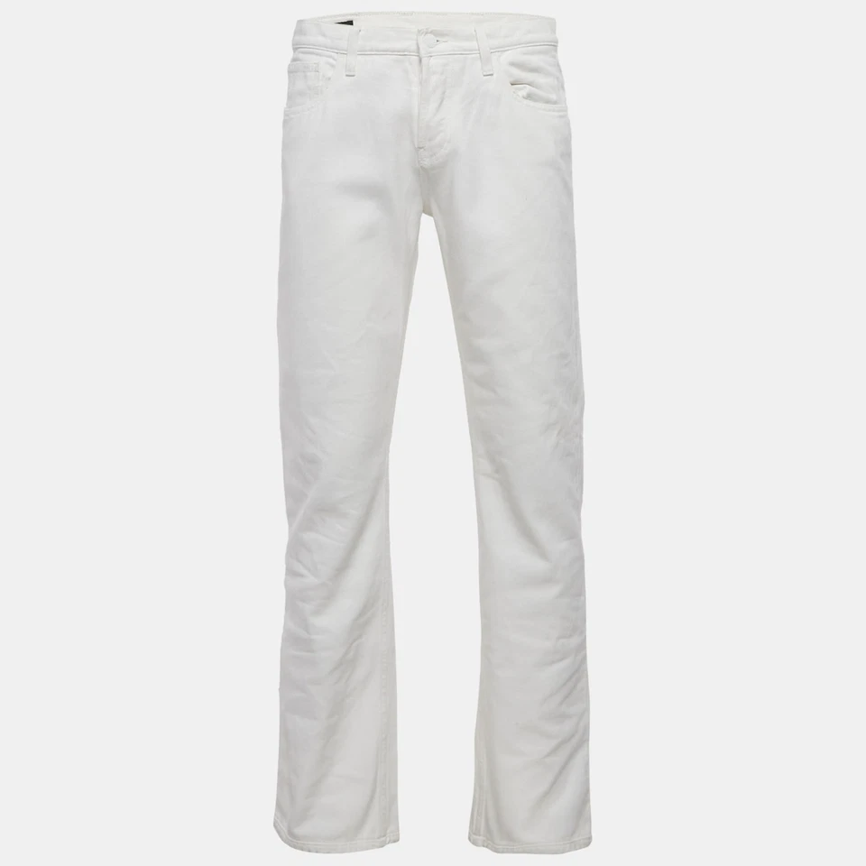 Gucci White Denim Regular Fit Jeans S Waist 32"