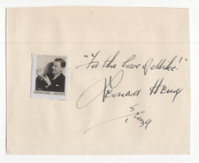 Leonard Henry Signed Page 1939 / Autographed British Comedian