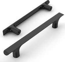 Amerdeco 10 Pack Matte Black 5in Cabinet Pulls ZH0028