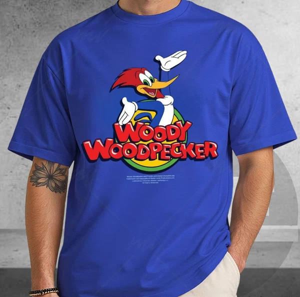 Woody Woodpecker Licensed Adult Unisex Graphic Tee Shirt Fan Gift