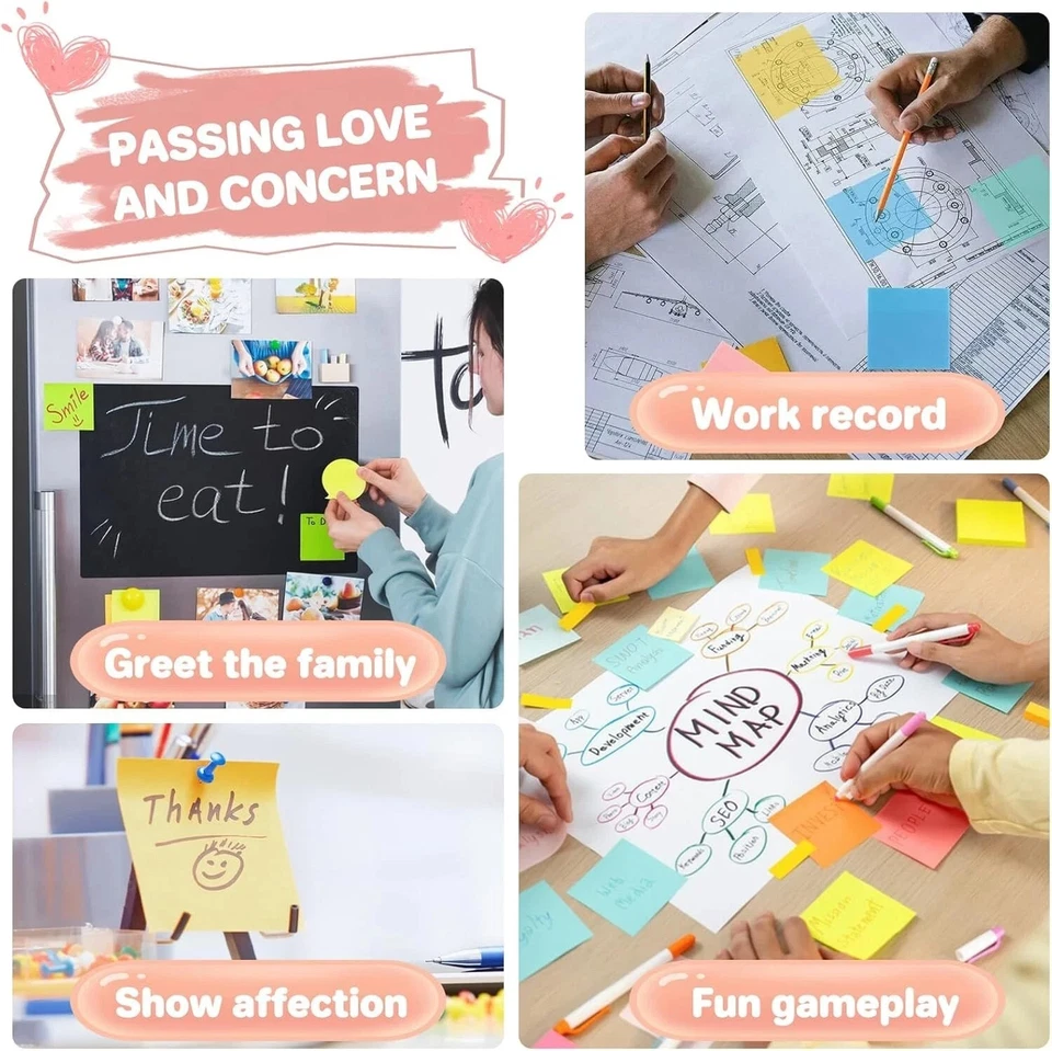 Post It Notes Pop-up, Sticky Notes, 3x3 Inches, 9 Pads, Bright Colors Self-st - Image 3 of 4