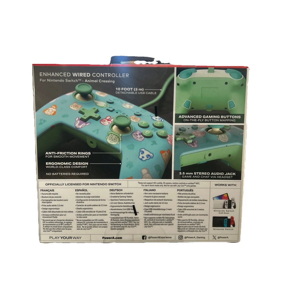 PowerA Enhanced Wired Controller for Nintendo Switch Animal Crossing - Image 2 of 2