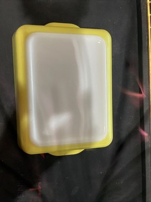 Vintage Pyrex YELLOW 0503 38 Refrigerator Dish, also called Ovenware, No chips