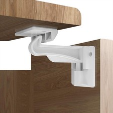 20 Pack Upgraded Invisible Baby Proofing Cabinet Latch Locks - No Drilling or