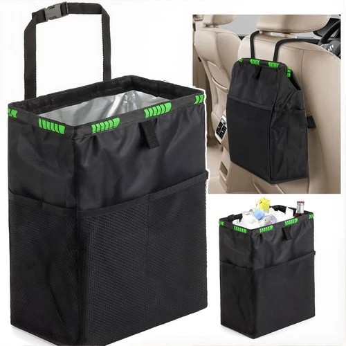 Waterproof Trash Can Garbage Waste Bin Bag Car Organizer Vehicle Travel Portable