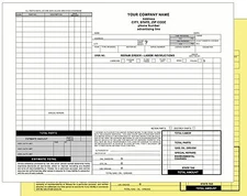 Automotive Repair -2part NCR  Auto Shop Work Order Quality Custom Print Invoice