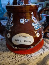 Large Measham Style Bargeware Teapot - 10inches By 9inch Offers Invited