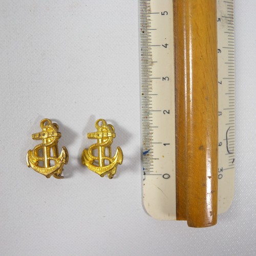PAAR PINS PINS PINS VERGOLDET ANKER RETTUNG VINTAGE - Bild 2 von 5