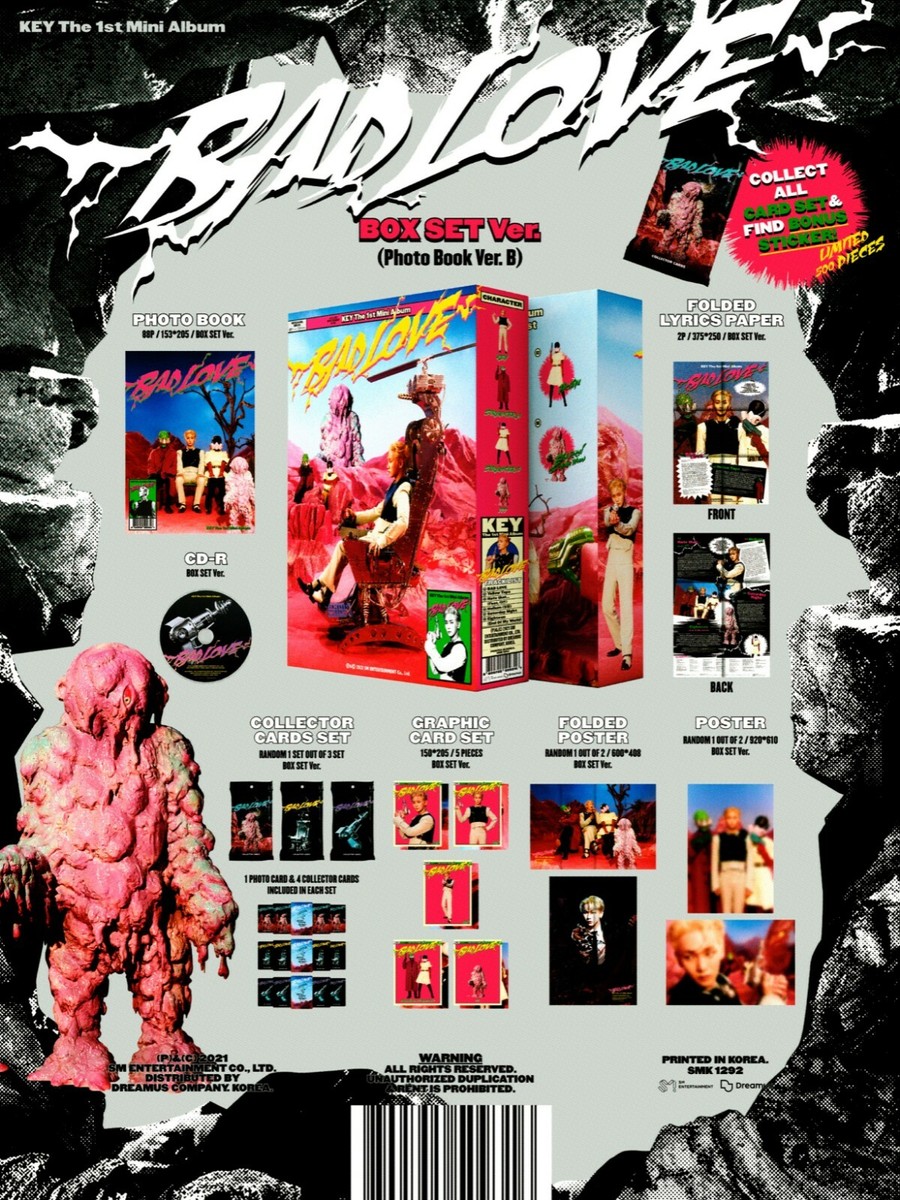 US Seller] SHINee KEY Bad Love Mini Album (Space Ray Gun/Box