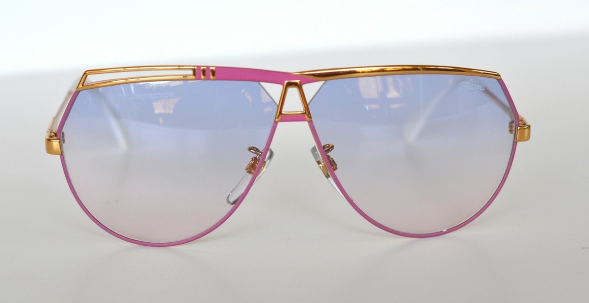 Lunettes De Soleil Aviateur Vintage CAZAL – Modèle 954, Or & Rose – Neuf Ancien Stock