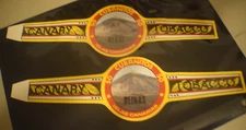 VINTAGE EXTRA LARGE CIGAR BANDS-CANARY TOBACCO ISLAS CANARIAS COMPLETE SET OF 8
