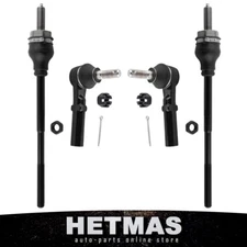 4 Piece Kit Inner Outer Tie Rod End LH RH For Chevy GMC Savana Express 2500 3500