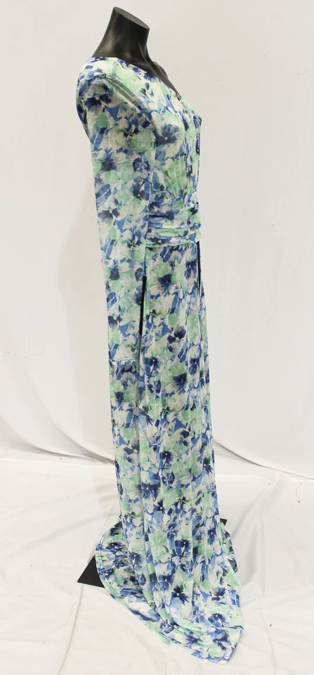 bebe Women's One Shoulder Mesh Floral Print Catsuit CD4 Spring Shadows Large NWT - Image 4 of 4
