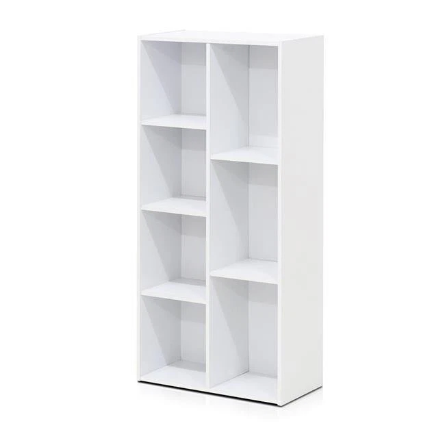 Bookcase Book Open-Shelves Storage Organizer for Home Office 7-Cube White - Image 2 of 4