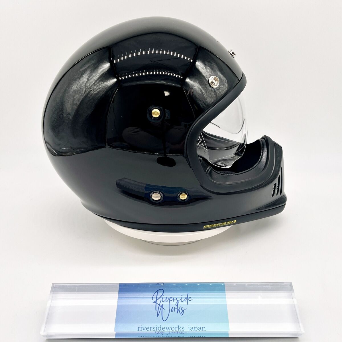 EX-ZERO Gloss Black Motorcycle Full Face Helmet Size L 59cm EX-ZERO Gloss Black Motorcycle Full Face Helmet Size L 59cm