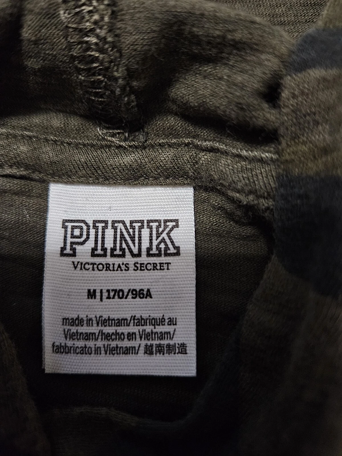 UNDERCOVER Felpa con cappuccio donna media ROSA by Victoria Secret mimetica crop B