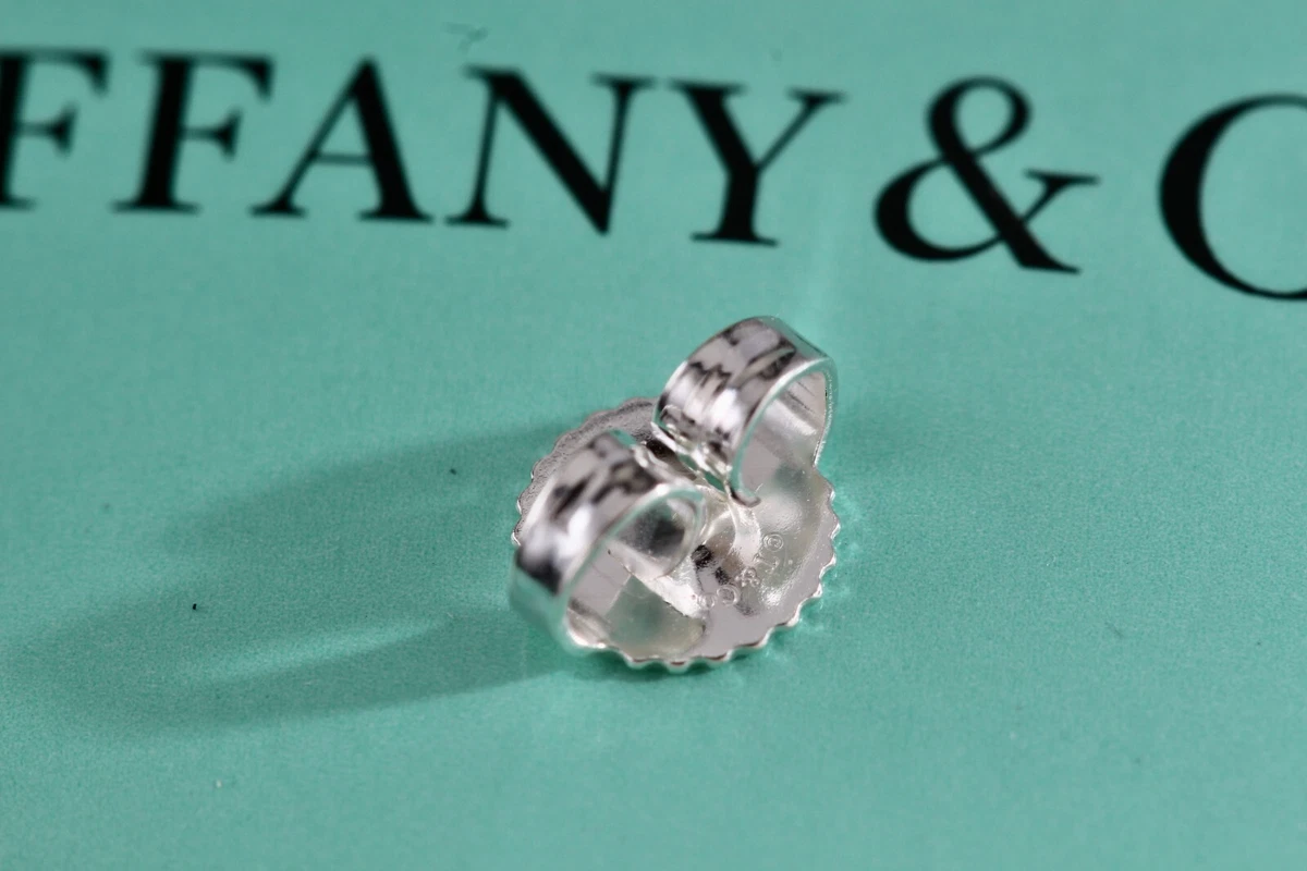 Tiffany Co. Sterling Silver 1 Round Pie Crust Earring back Single